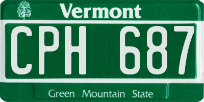 VT license plate CPH687
