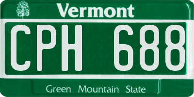 VT license plate CPH688