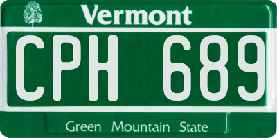 VT license plate CPH689