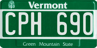 VT license plate CPH690
