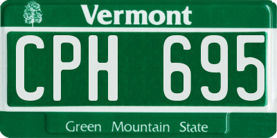 VT license plate CPH695