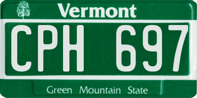 VT license plate CPH697