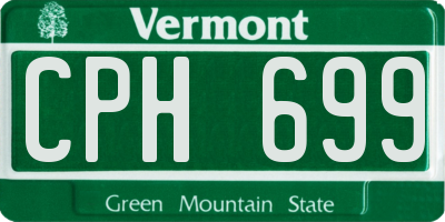 VT license plate CPH699