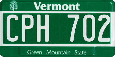 VT license plate CPH702
