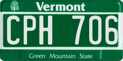 VT license plate CPH706