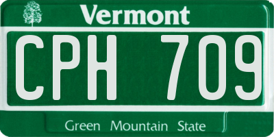 VT license plate CPH709