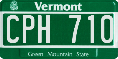 VT license plate CPH710