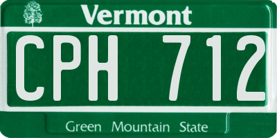 VT license plate CPH712