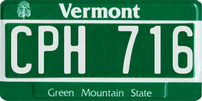 VT license plate CPH716