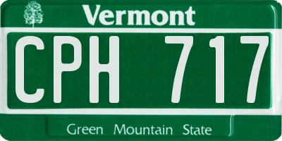 VT license plate CPH717