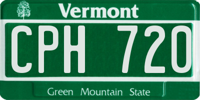 VT license plate CPH720