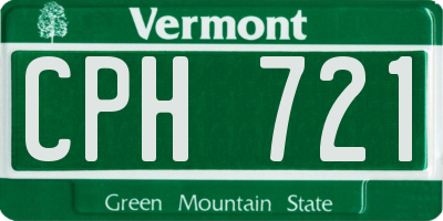 VT license plate CPH721