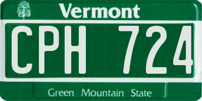 VT license plate CPH724