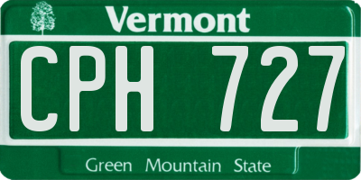VT license plate CPH727