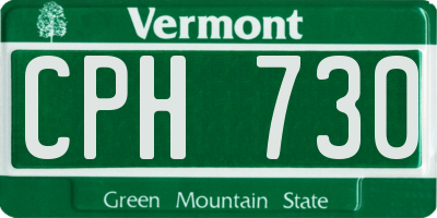 VT license plate CPH730