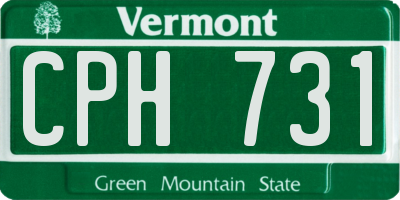 VT license plate CPH731