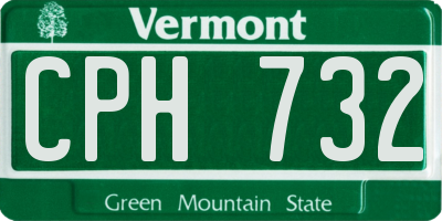 VT license plate CPH732