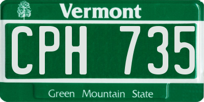 VT license plate CPH735