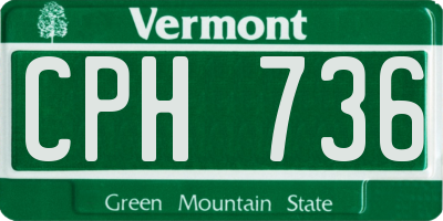 VT license plate CPH736