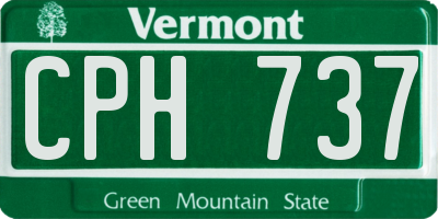 VT license plate CPH737