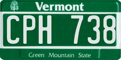 VT license plate CPH738