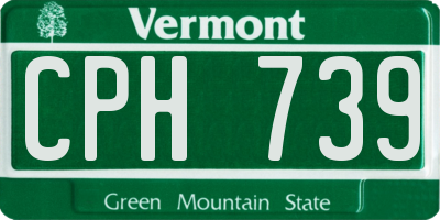 VT license plate CPH739