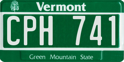 VT license plate CPH741