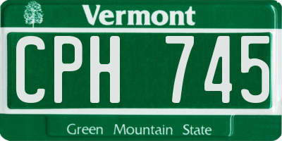 VT license plate CPH745