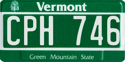 VT license plate CPH746