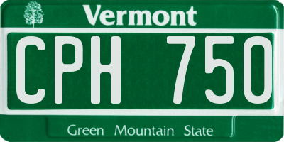 VT license plate CPH750