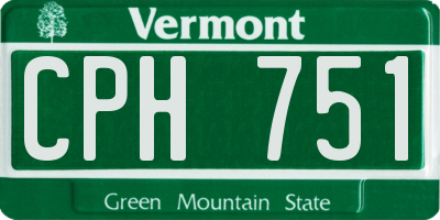 VT license plate CPH751
