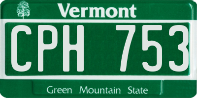 VT license plate CPH753