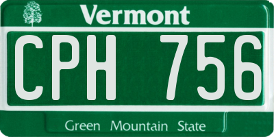 VT license plate CPH756