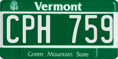 VT license plate CPH759