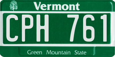 VT license plate CPH761