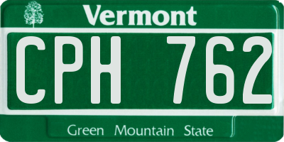 VT license plate CPH762