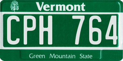 VT license plate CPH764