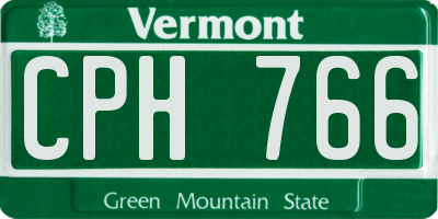 VT license plate CPH766