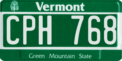 VT license plate CPH768