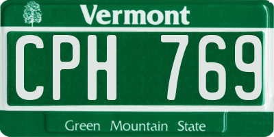 VT license plate CPH769