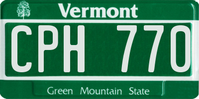 VT license plate CPH770