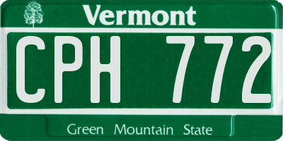 VT license plate CPH772
