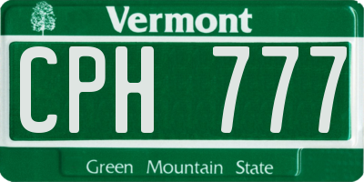 VT license plate CPH777