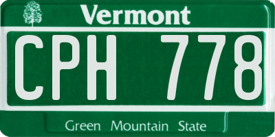 VT license plate CPH778