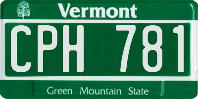 VT license plate CPH781