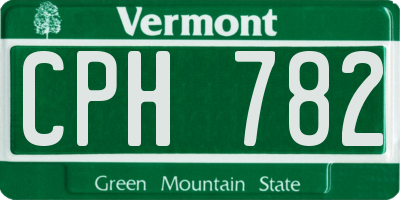VT license plate CPH782