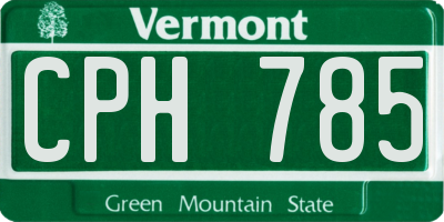 VT license plate CPH785