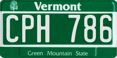 VT license plate CPH786