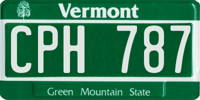 VT license plate CPH787