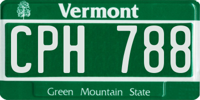 VT license plate CPH788